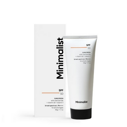 Minimalist SPF 50 PA ++++ Sunscreen With Multi-Vitamin - 50 gm