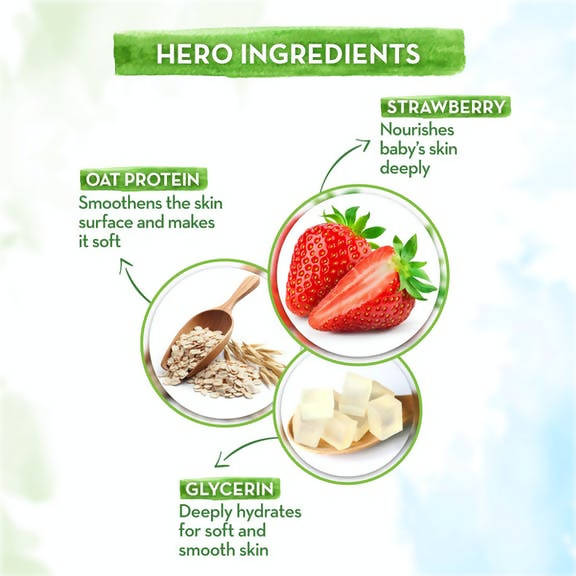 Mamaearth Super Strawberry Body Wash for Kids with Strawberry & Oat Protein - Limited Time Offer - 300 ml