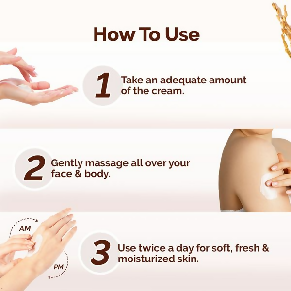 Mamaearth Rice Dewy Bright Light Moisturizing Cream with Rice Water & Niacinamide For Glass-Skin - 50 gm
