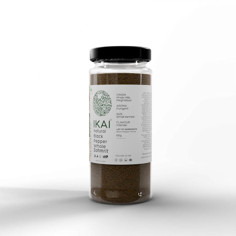 IKAI Natural Black Pepper Whole - 100 gm