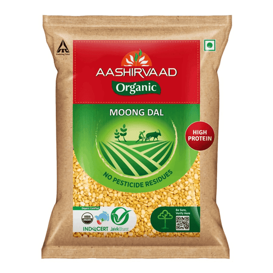 Aashirvaad Organic Moong Dal - 500 gm