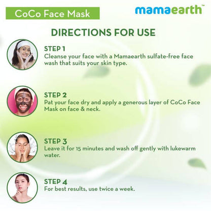 Mamaearth CoCo Face Mask with Coffee & Cocoa for Skin Awakening - 100 gm