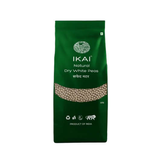 IKAI Natural Dry White Peas - 500 gm