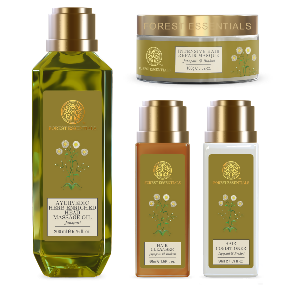 Forest Essentials Hair Repair & Shine Ritual For Nourished Hair - combo