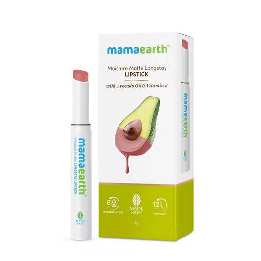Mamaearth Moisture Matte Long Stay Lipstick-Carnation Nude - 2 gm