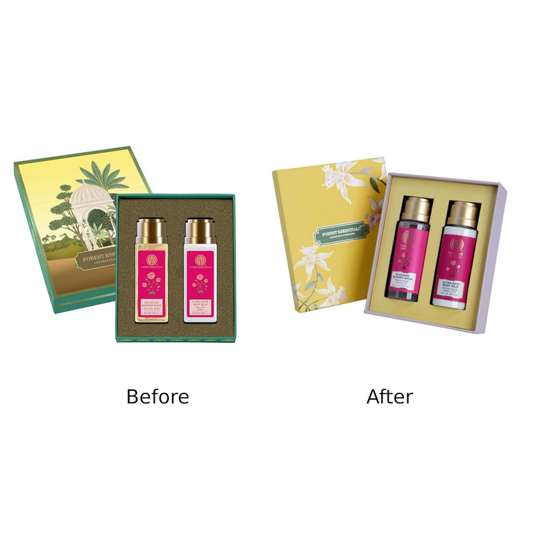 Forest Essentials Indian Rose Body Care Duo Gift Box - combo