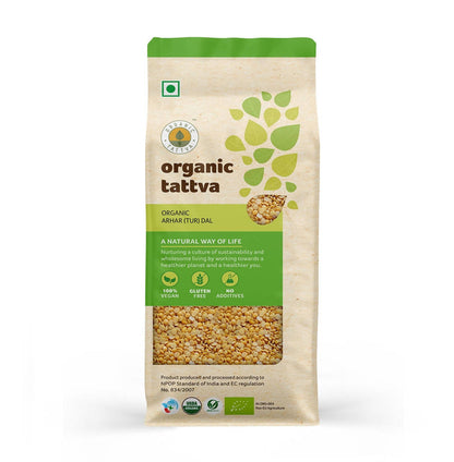 Organic Tattva Arhar (Tur) Dal - 500 gm
