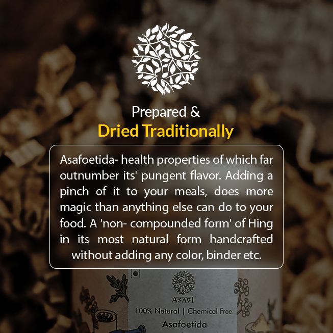 Asavi Handcrafted Natural Hathras Hing (Asafoetida) - 10 gm