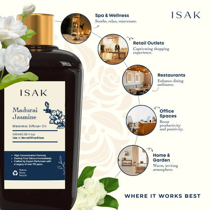 ISAK Madurai Jasmine Waterless Diffuser Oil