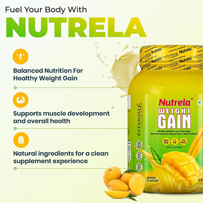 Patanjali Nutrela Weight Gain - Mango Flavour - 500 gm