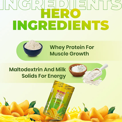Patanjali Nutrela Weight Gain - Mango Flavour - 500 gm