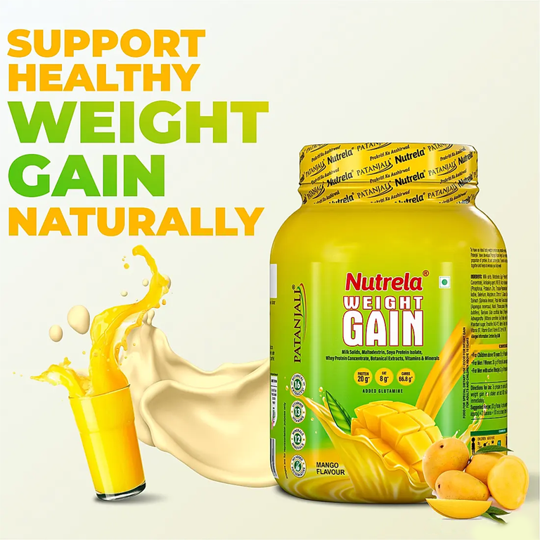 Patanjali Nutrela Weight Gain - Mango Flavour - 500 gm