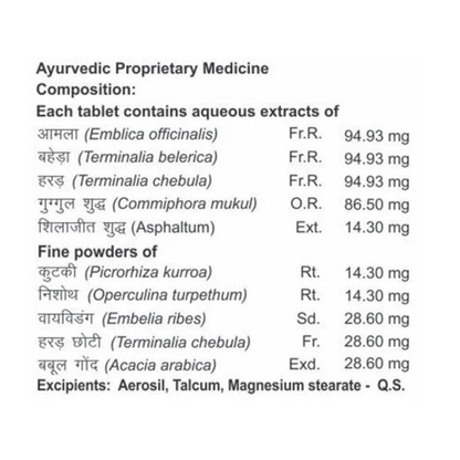 Patanjali Divya Medohar Vati - 100 Tablets - Pack of 1
