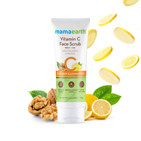 Mamaearth Vitamin C Face Scrub With Vitamin C and Walnut - 100 gm