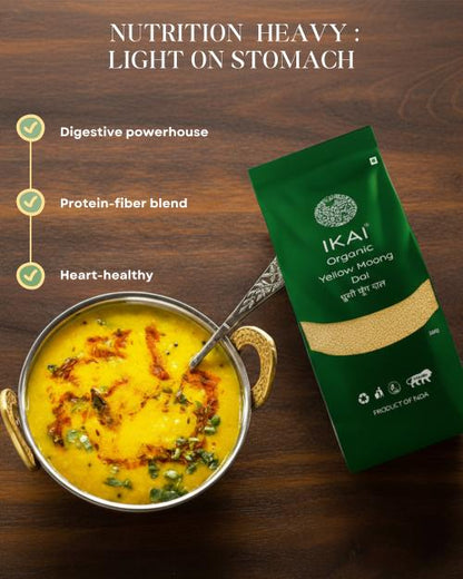 IKAI Organic Yellow Moong Dal - 500 gm