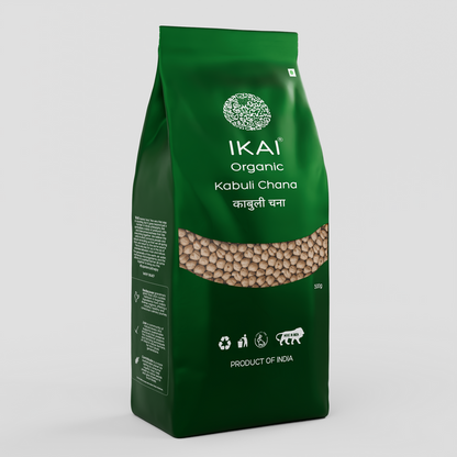 IKAI Organic Kabuli Chana (White Chickpea) - 500 gm