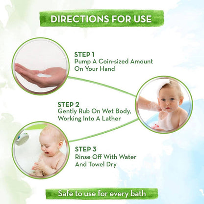 Mamaearth Milky Soft Baby Body Wash For Tear-Free Formula & Gently Cleanses Skin - 400 ml