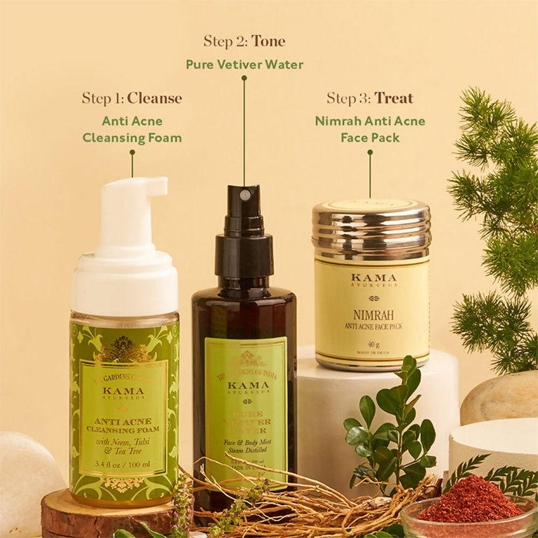 Kama Ayurveda Mini Anti Acne Cleansing Foam - 50 ml