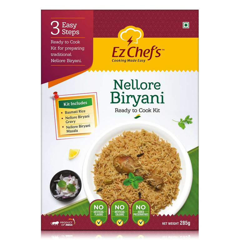 Ez Chef's Nellore Biryani Kit (Andhra Biryani) - Andhra's Famous Biryani - 305 gm - Pack of 2