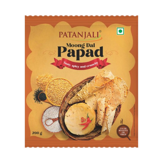 Patanjali Moong Dal Papad - 200 gm - Pack of 2