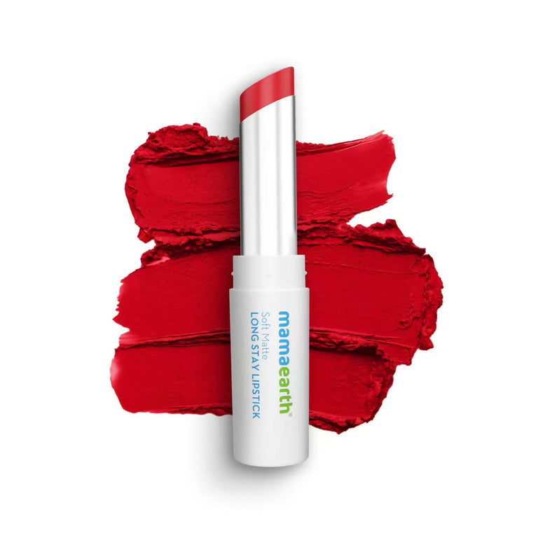 Mamaearth Soft Matte Long Stay Lipstick - Ruby Red - 3.5 gm