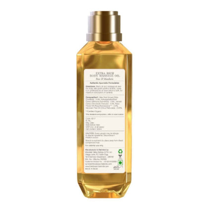 Forest Essentials Extra Rich Almond Body Massage Oil Rose & Mandarin