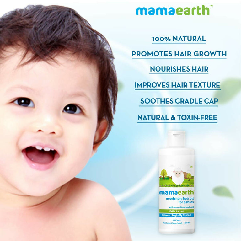 Mamaearth Daily Moisturizing Lotion & Nourishing Baby Hair Oil, With Almond & Avocado Oil - combo