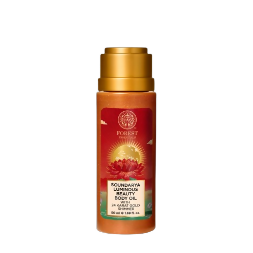 Forest Essentials Soundarya Luminous Beauty Body Oil with 24 Karat Gold Shimmer - 50 ml