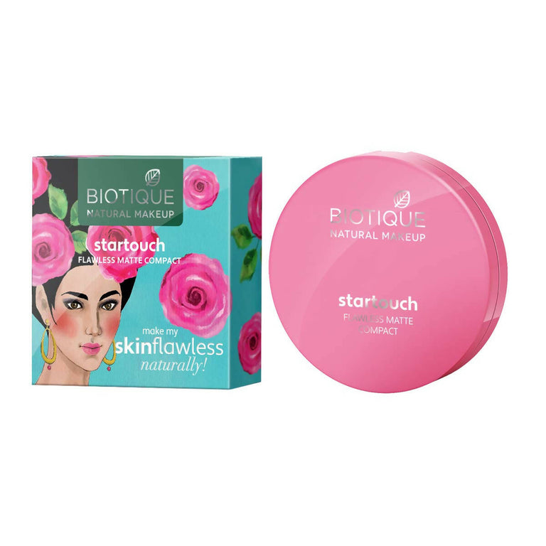 Biotique Natural Makeup Startouch Flawless Matte Compact - Tawny Nutmeg - 9 gm