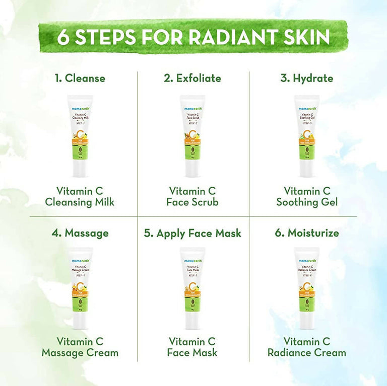Mamaearth Facial Kit with Vitamin C & Turmeric for Skin Illumination - Kit