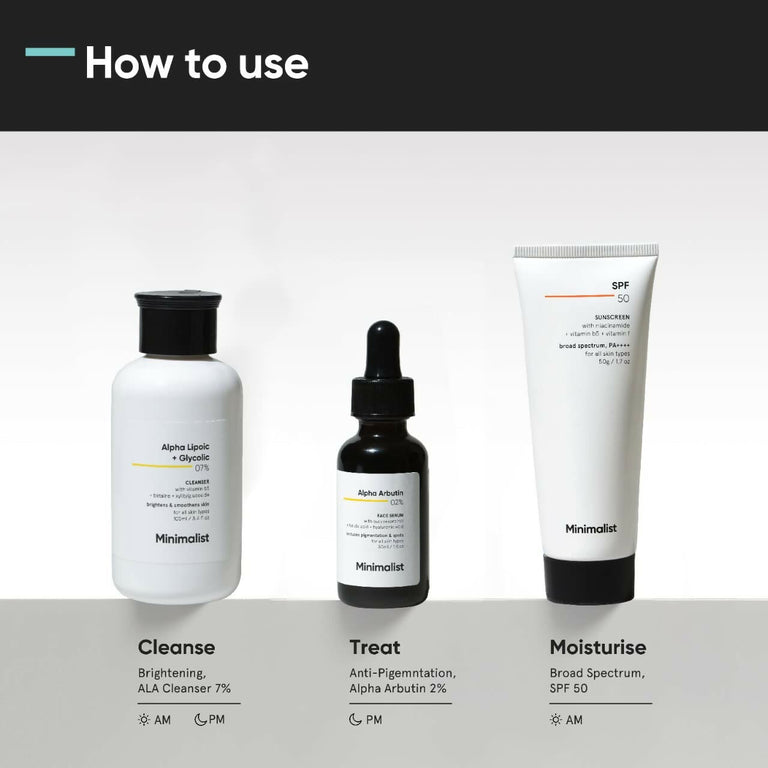Minimalist Anti-Pigmentation Kit, Skin Care Routine Kit For Women & Men - kit
