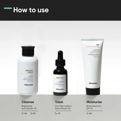Minimalist Anti-Pigmentation Kit, Skin Care Routine Kit For Women & Men - kit