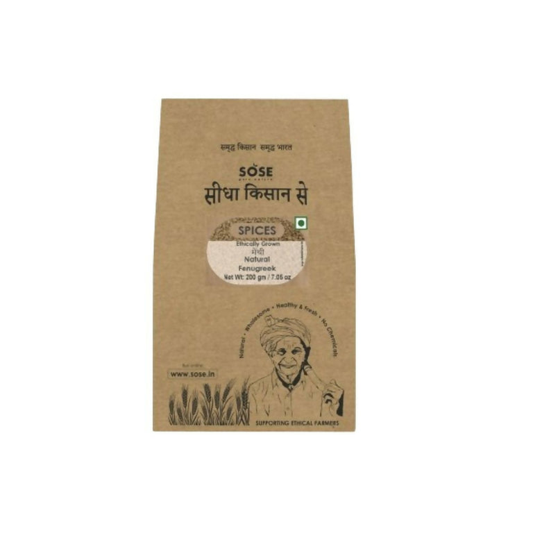 Gir Sidha Kisan Se Natural Fenugreek Seeds (Methi) - 200 gm - Pack of 2
