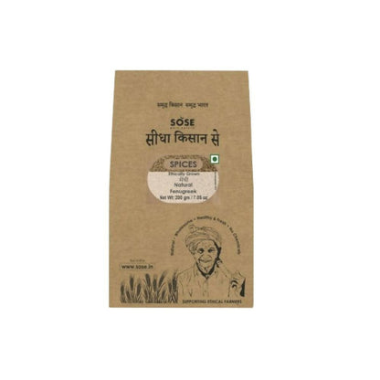 Gir Sidha Kisan Se Natural Fenugreek Seeds (Methi) - 200 gm - Pack of 2