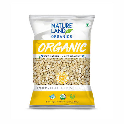 Nature Land Organics Roasted Chana Dal - 500 gm