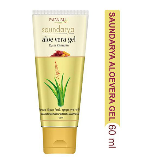 Patanjali Saundarya Aloe Vera Gel Kesar Chandan - 60 ml