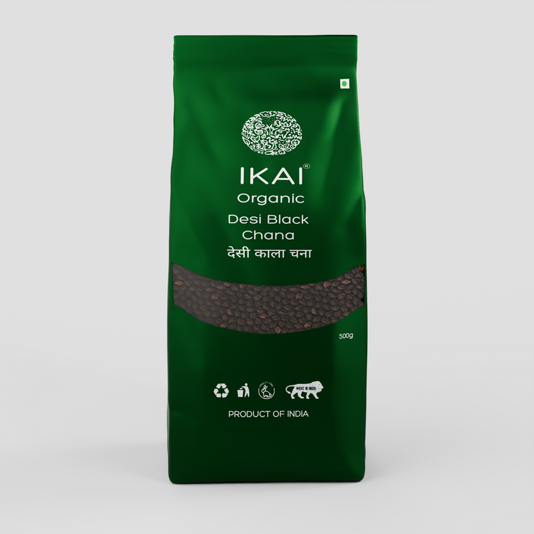 IKAI Organic Desi Black Chana (Bengal Gram) - 500 gm