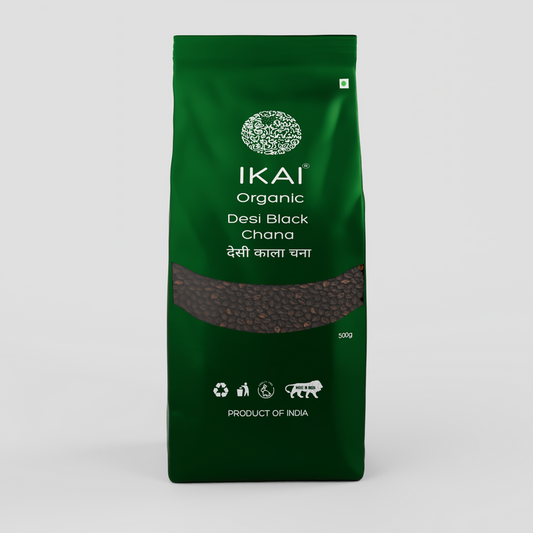 IKAI Organic Desi Black Chana (Bengal Gram) - 500 gm