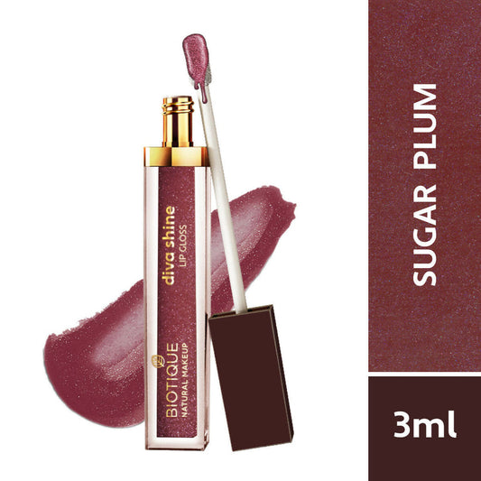 Biotique Diva Shine Lip Gloss - Sugar Pluma - 3 ml
