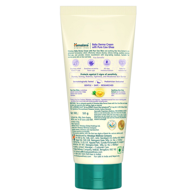 Himalaya Herbals Baby Derma Cream with Pure Cow Ghee - 50 gm