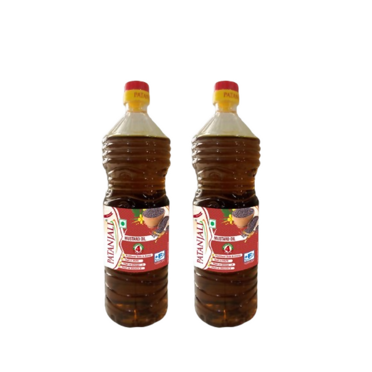 Patanjali Mustard Oil - 1 L - Pack of 2