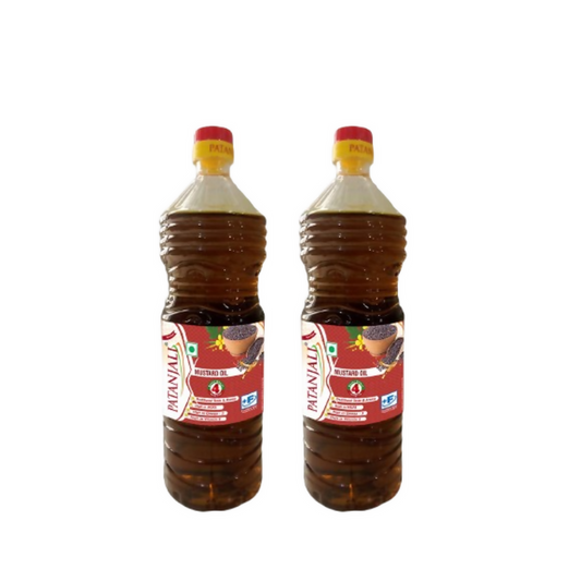Patanjali Mustard Oil - 1 L - Pack of 2