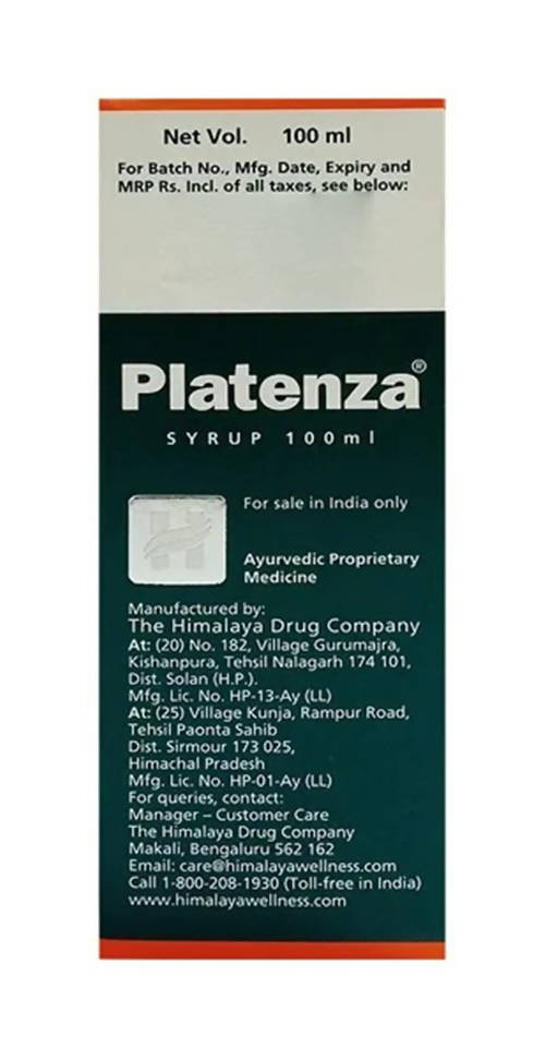 Himalaya Platenza Syrup - 100 ml
