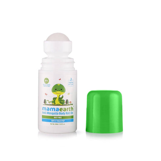 Mamaearth Natural Anti Mosquito Body Roll On For Kids with Citronella Eucalyptus & Lemongrass Oil - 40 ml - Pack of 1