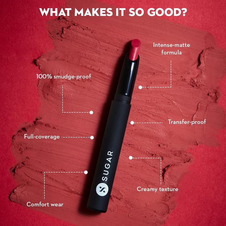 Sugar Cosmetics Matte Attack Lipstick, Transferproof & Smudgeproof - Plums N Roses - 2 gm