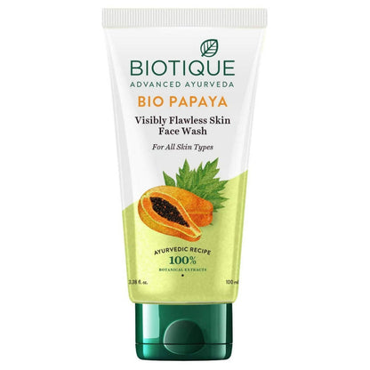 Biotique Bio Papaya Visibly Flawless Skin Face Wash - Pack of 1 - 150 ml