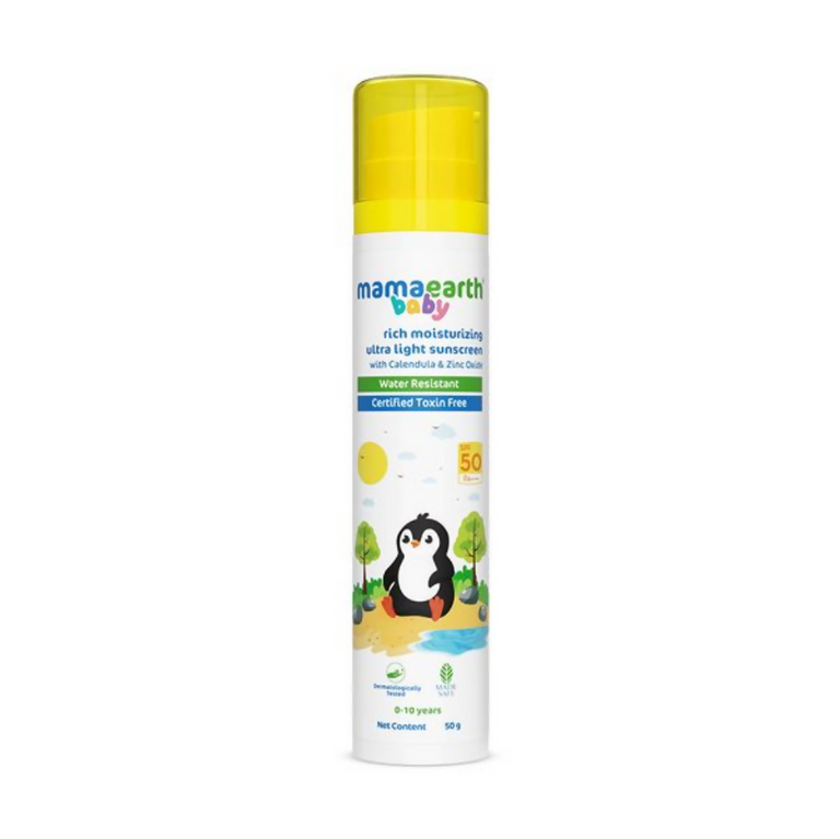 Mamaearth Baby Rich Moisturizing Ultra Light Sunscreen - 50 gm