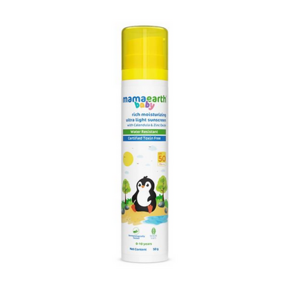 Mamaearth Baby Rich Moisturizing Ultra Light Sunscreen - 50 gm