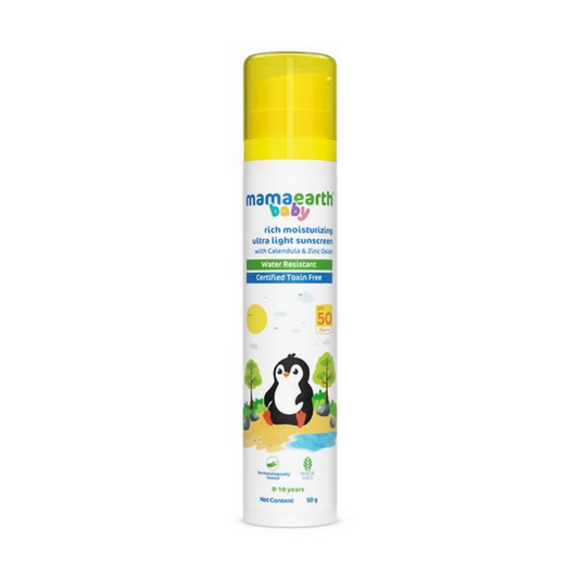 Mamaearth Baby Rich Moisturizing Ultra Light Sunscreen - 50 gm