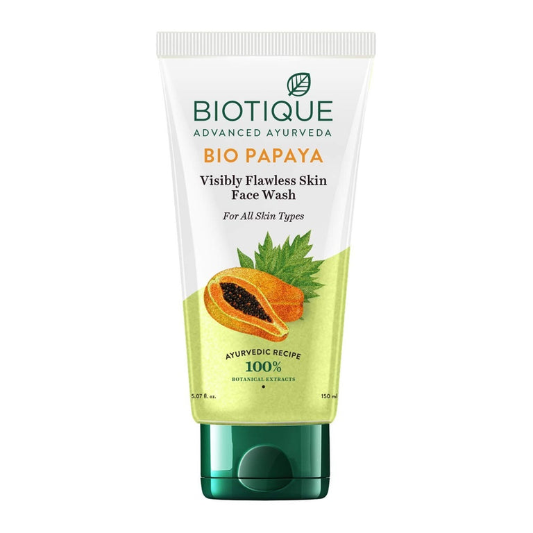 Biotique Bio Papaya Visibly Flawless Skin Face Wash - Pack of 1 - 150 ml
